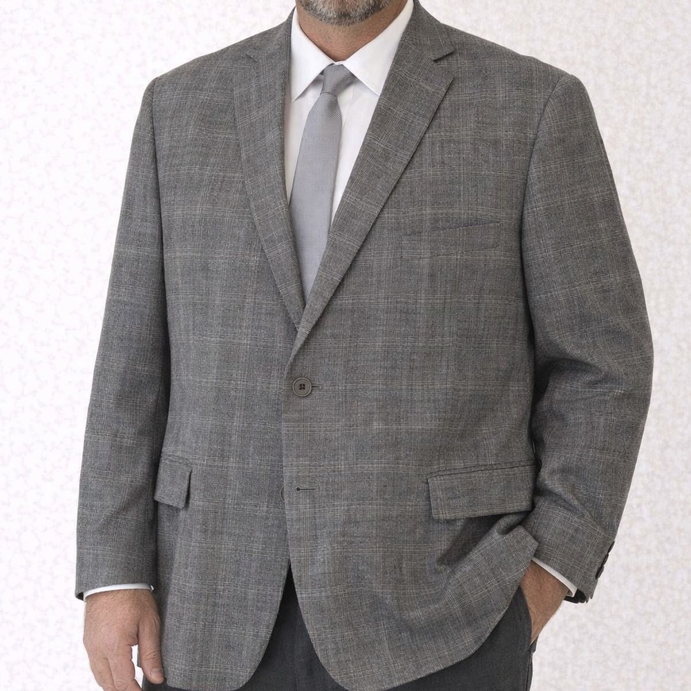 Joseph Abboud Charcoal Checkered Blazer